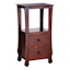 Providence Theodore Dark Brown 2-Drawer Thick Leg Accent Table, 29.5"