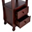 Providence Theodore Dark Brown 2-Drawer Thick Leg Accent Table, 29.5"