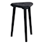 Found & Fable Triangle Rustic Black Wood Side Table