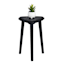 Found & Fable Triangle Rustic Black Wood Side Table