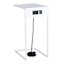 White & Metal USB C-Table