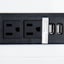 White & Metal USB C-Table