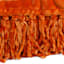 Dark Orange Fringe Throw Blanket, 50x60