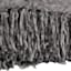 Grey Fringe Throw Blanket, 50x60