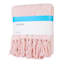 Pink Fringe Throw Blanket, 50x60