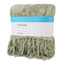 Light Green Fringe Throw Blanket, 50x60