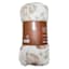 Pumpkin Print White Plush Throw Blanket, 50x60
