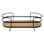 Black Metal & Bamboo Vanity Tray