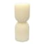 Tracey Boyd White Unscented Ribbed Hourglass Candle, 3x8