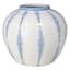 Providence White & Blue Fern Ceramic Vase, 6"