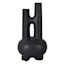 Crosby St. Black Double Barrel Vase, 14.7"