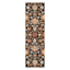 (A510) Pierce Black & Multicolor Floral Design Runner, 2x7