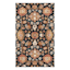 (A510) Pierce Black & Multicolor Floral Design Accent Rug, 3x5