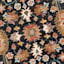 (A510) Pierce Black & Multicolor Floral Design Accent Rug, 3x5