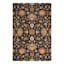 (A510) Pierce Black & Multicolor Floral Design Area Rug, 5x7