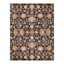 (A510) Pierce Black & Multicolor Floral Design Area Rug, 8x10