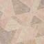 (A511) Tracey Boyd Sherman Gold & Blush Geo Design Area Rug, 5x7