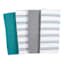 Set of 4 Rockridge Striped Kitchen Towels, Nile Blue