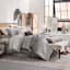 Found & Fable Zuri Tufted Bench, Cream & Black