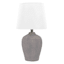 Found & Fable Dark Grey Patterned Small Table Lamp with Shade, 20"