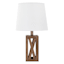 Honeybloom Walnut Crisscross Small Table Lamp with Shade, 20"