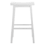 Providence White Saddle Backless Barstool, 29"