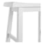 Providence White Saddle Backless Barstool, 29"