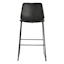Crosby St. Drake Modern Faux Leather Industrial Barstool, Dark Grey