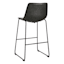 Crosby St. Drake Modern Faux Leather Industrial Barstool, Dark Grey
