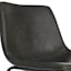 Crosby St. Drake Modern Faux Leather Industrial Barstool, Dark Grey
