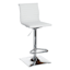 Crosby St. Maxwell Adjustable Faux Leather Barstool, White