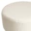 Emmy Stool with Wooden Legs, Cream Sherpa