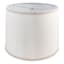White & Tan Trim Tapered Drum Medium Table Lamp Shade, 12x14x10