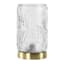 Found & Fable Clear Glass Leaf Embossed Uplight Lamp, 9"