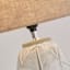 Found & Fable Grey & White Leaf Small Table Lamp with Shade, 19"