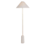 Crosby St. Brushed Brass Stick Lamp with Marble Base & White Empire Shade, 59"