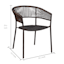 Crosby St. Brody Wicker Patio Chair, Dark Brown