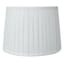 White Pleated Tapered Drum Medium Table Lamp Shade, 12x14x10