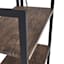 4-Tier Dakota Black & Brown Industrial Modern Bookshelf, 49"
