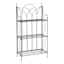 3-Tier Black Gothic Baker Rack with Metal Wire Shelves