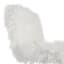 Fiona Adjustable Office Chair, White Faux Fur