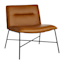 Crosby St. Zoey Faux Leather Accent Chair, Camel