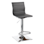 Crosby St. Maxwell Adjustable Faux Leather Barstool, Grey