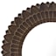 Found & Fable Carved Flower Round Wall Mirror, 24"
