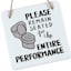 Please Remain Seated Bathroom Wall Decor, 8"