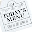 Todays Menu Kitchen Wall Decor, 8"