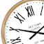 Honeybloom Wooden Framed Round Wall Clock, 25"