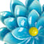 Blue Metal Flower Outdoor Wall Decor, 11"