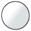 Gunmetal Metal Round Wall Mirror, 14"