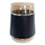 Crosby St. Amber Glass with Leather Band Hurricane, 5"